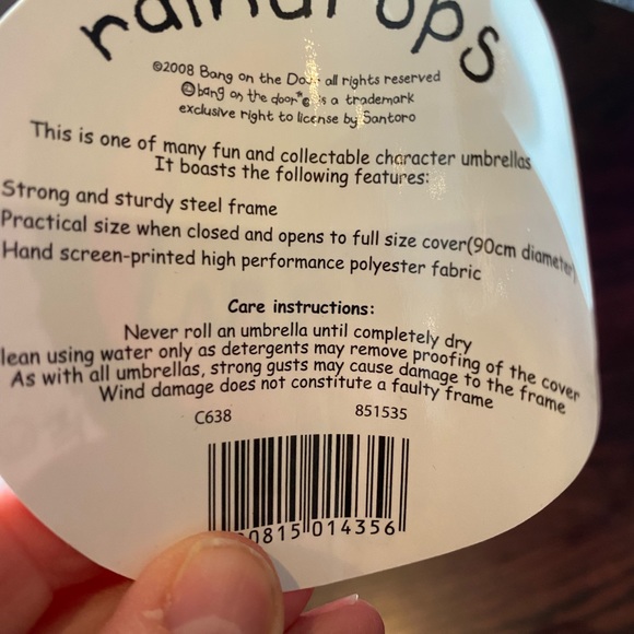 Adorable Pink Girls Raindrops Umbrella “Bang on the Door” design ☔️ - Picture 4 of 4